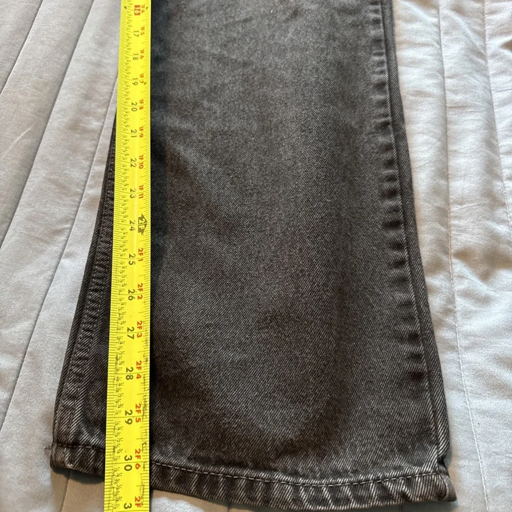 Levis 505 Black Denim Jeans Men's 40x30 Regular Fit Straight Leg 100% Cotton